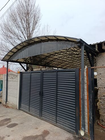 Сварка: Навес из Российского металла с поликарбонатным и металлическим — 12