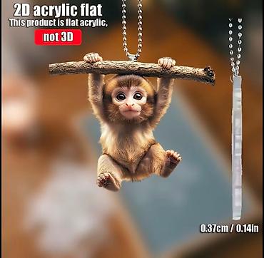 Аксессуары и тюнинг: Avtomobil üçün meymun fiqurlu dekorativ asqı Avtomobil salonuna — 3