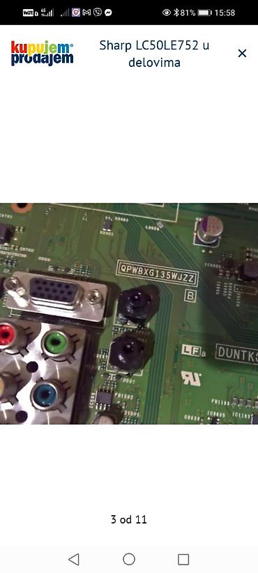 Televizori: Sharp LC50LE752 – delovi Dostupni originalni delovi sa modela: - Main — 4