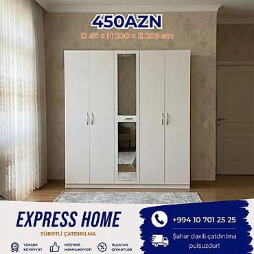 kicik skaf: Yeni, 5 qapı, Güzgülü, Açılan, Düz dolab — 1