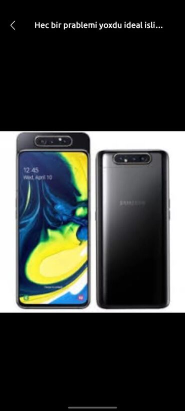 samsun a21: Samsung Galaxy A80, 128 GB, rəng - Bej, Sensor, Barmaq izi, Simsiz şarj