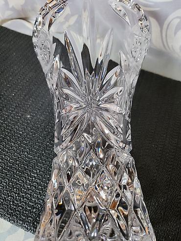 Vaza kristal Bohemija rucni rad iz 70ih godina. Vaza kristal,led — 10