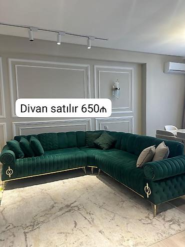 Divanlar: Divan satılır 650₼. Yaxşı vəziyyətdədir. Açılmır bazası yoxdur. Ünvan — 1
