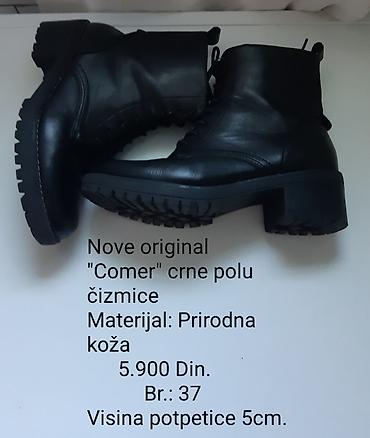 shoes: Nove crne polučizme “Comer” - Materijal: prirodna koža - — 1
