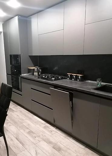 Кухонные гарнитуры: Кухонный гарнитур, Новый, цвет - Серый, ДСП, Бесплатная доставка — 9