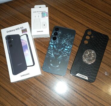 hard disk 2 tb: Samsung Galaxy A55, 128 GB, rəng - Qara, Barmaq izi, İki sim kartlı, Sənədlərlə