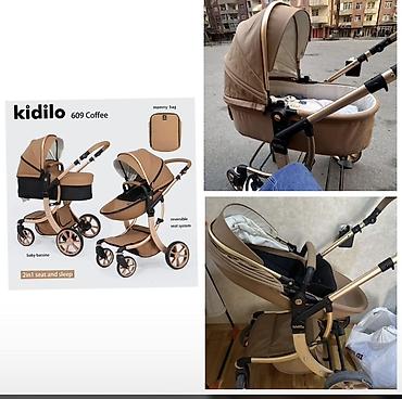 baby walker: Kidilo 609 Coffee uşaq arabası – 2‑si 1‑də “seat and sleep” komplekti — 1