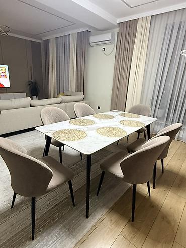 study table: Обеденная группа 6 персон: прямоугольный стол + 6 стульев Стулья по — 2