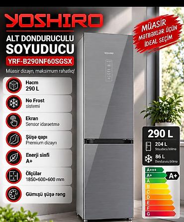 soyducu dondurma: Yeni 2 qapılı Yoshiro Soyuducu Satılır, rəng - Qara, Təkərli — 3