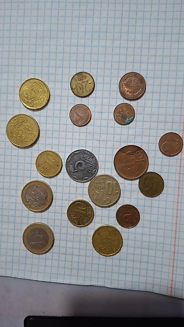 монеты старые: Набор старых иностранных монет + крупная медная/бронзовая монета с — 10