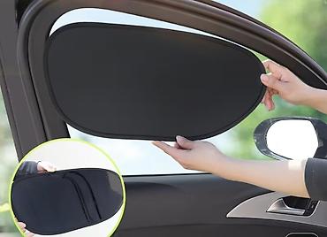 auto fo: Auto senčnik za bočna stakla – 2 kom - Dimenzije: 46,5 × 23 cm (18.31 — 2