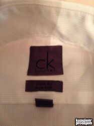 Košulje: Košulja Na duge rukave, L (EU 52), M (EU 50), Calvin Klein, bоја - Bela, Pamuk — 11