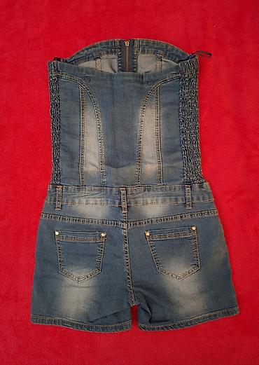 zara denim: Ženski teksas kombinezon-šorts - Materijal: elastični denim sa blagim — 6