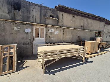 masa dəsti: Taxta bağ-balkon dəsti – uzun masa və iki tərəfli skamya Ölçüsü:90sm — 2