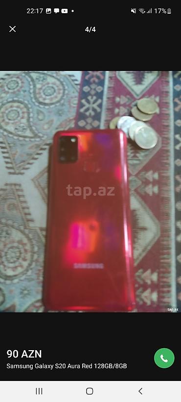 samsung laptop: Samsung Galaxy S20, 128 GB, rəng - Qırmızı, Qırıq — 3