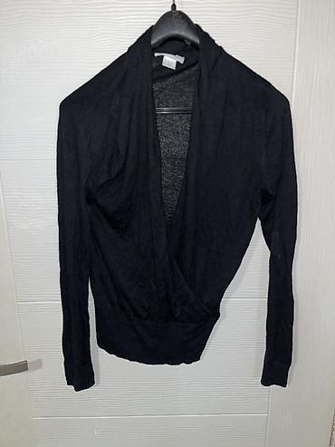 h: H&M Basic ženski džemper/bluza, crne boje, veličina XS. - Model — 1