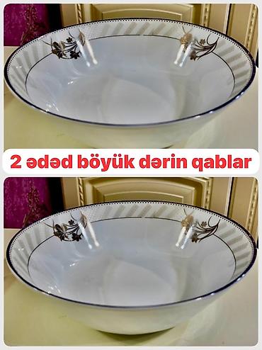 ucuz boşqablar: Boşqablar, 2 ədədli dəst, rəng - Ağ, Keramika — 1