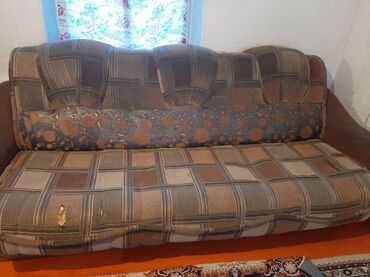 мебел диван бу: Раскладной, цвет - Коричневый, Б/у