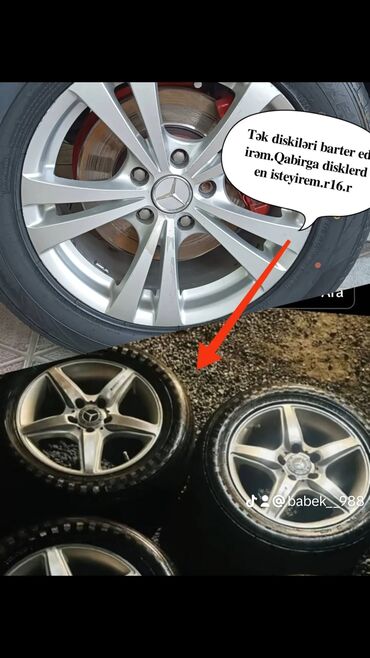 prado disk teker: İşlənmiş Disk Mercedes-Benz R 16, 5 Boltlu