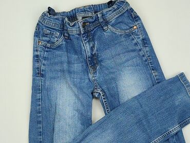 spodnie w kratę dla niemowlaka: Jeans, 12 years, 152, condition - Fair