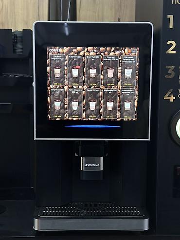 Готовый бизнес: Кофейный автомат ATOM COFFEE (островок с подсветкой и стойкой — 3