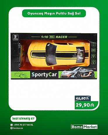 rc masina: OyuncaQ Maşın – Pultla İdarəetmə (Sağ-Sol), 1:16 RC Racer - Model — 1