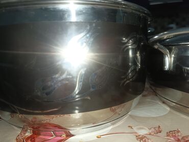 Tava-qazan dəstləri: Qazan, rəng - Qara, Paslanmayan polad — 9