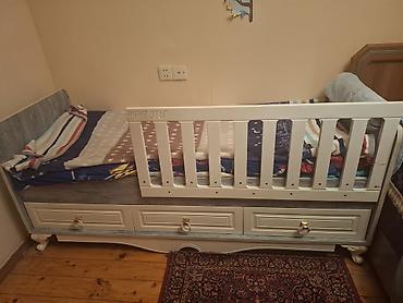 matras tək: Uşaq çarpayısı – yanlıqla və çekmecəli - Material: MDF/taxta — 2