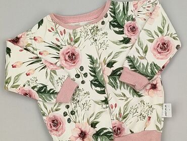 biala sukienka z bufkami: Sweatshirt, 1-3 months, condition - Very good
