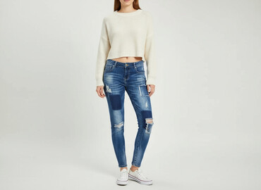 zara woskowane spodnie: Jeans for women, size XS