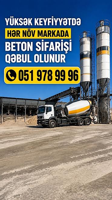 Xidmətlər: Beton sifarişi – hər növ markada yüksək keyfiyyətli beton Xidmət — 2