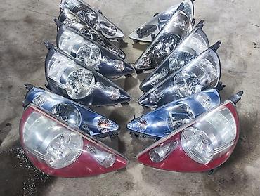 fit aria: Комплект передних фар Honda 2005 г., Б/у, Оригинал, Япония — 2