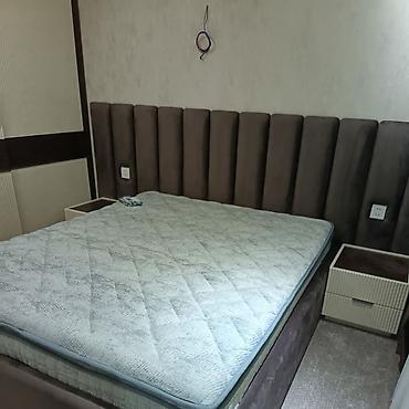 elektrikli dosek: Mebel dəsti – yumşaq başlıqlı çarpayı və tumbalar - Müasir dizaynlı — 1
