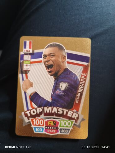 мельхиоровые ложки: Коллекционная карточка футбольная Top Master — Kylian Mbappé