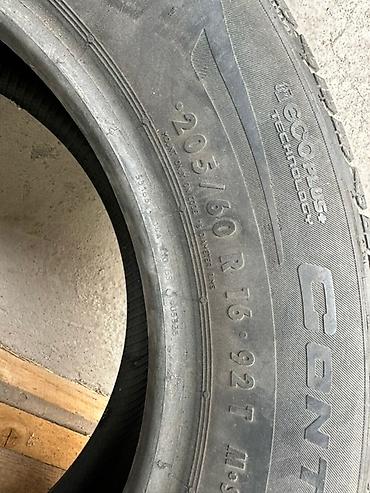 60: Шины 205 / 60 / R 16, Лето, Б/у, 1 шт, Легковые, Continental — 2