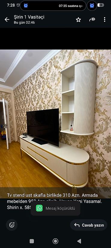 Tv stend ust skafla birlikde 310 Azn. Armada mebelden 950 Azn alinib lalafo.az -da Tv stend ust skafla birlikde 310 Azn. Armada mebelden 950 Azn alinib