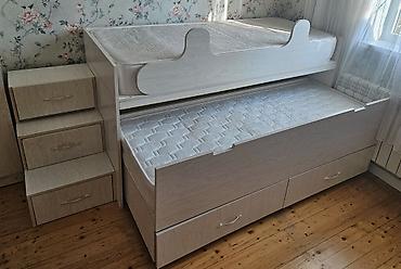embawood mebelleri: Oğlan və qız üçün, İşlənmiş, Çarpayı, Matras ilə, Siyirməli, DSP — 4