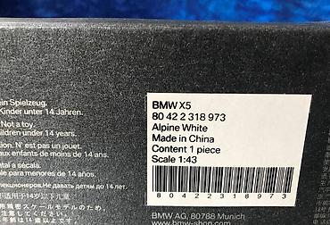Avtomobil modelləri: Коллекционная модель BMW X5 F15 Alpine White 2013 Dealer package — 4