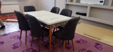 Masa və oturacaq dəstləri: Mətbəx üçün, Yeni, Açılan, Dördbucaq masa, 4 stul — 13