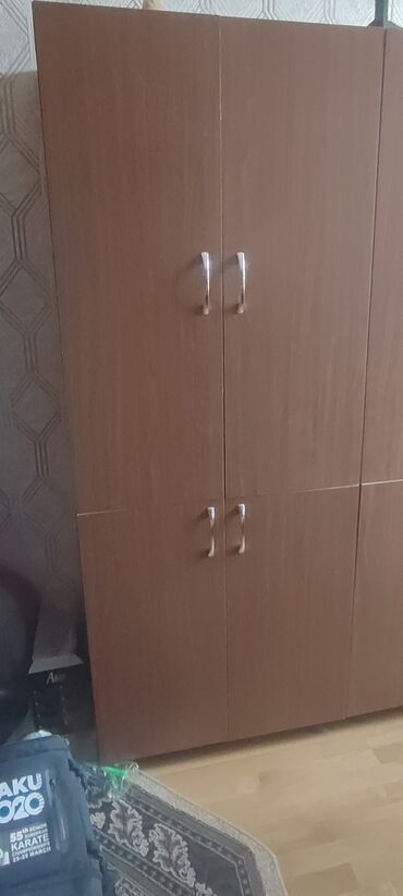 шкаф из дсп: Б/у, 4 двери, Распашной, Прямой шкаф, Азербайджан