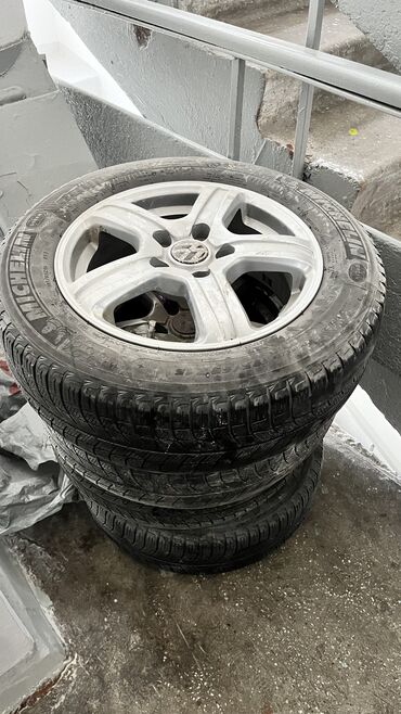 колеса для мотоблока: Дөңгөлөктөр монтажда 195 / 65 / R 15, Кыш, Колдонулган, Комплект, Жеңил унаалар, Куйма, тешиктери - 5