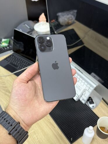 apple iphone 14 pro max qiymeti: IPhone 14 Pro Max, Black Titanium, Face ID