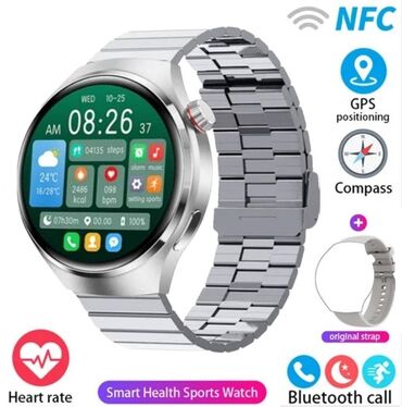 tomos bt: GT4 PRO Smart Watch GPS, NFC, ECG+PPG, BT Poziv Boja sata siva sa jos