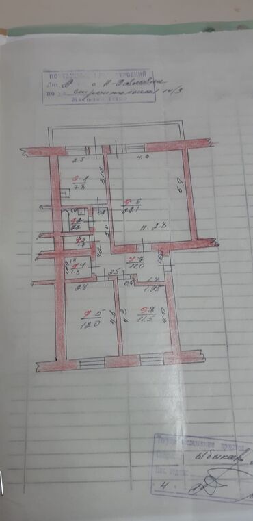 сдаю квартиру 7000 сом: 3 комнаты, 75 м², Индивидуалка, 2 этаж, Старый ремонт