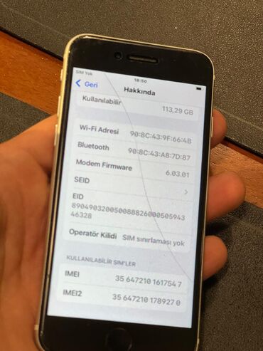 Apple iPhone: IPhone SE 2020, Ağ, Barmaq izi — 9