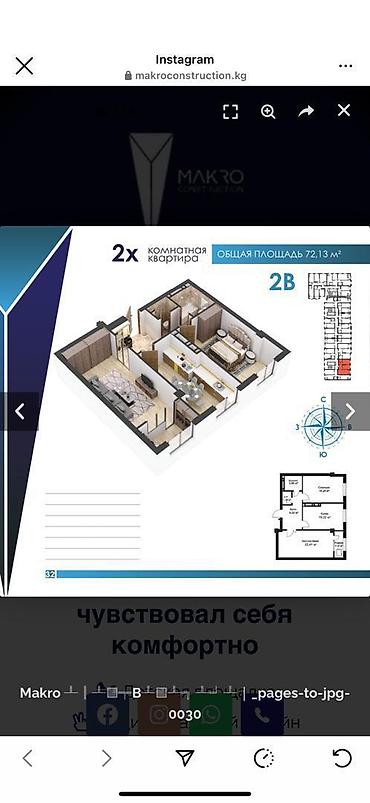 11: 2 комнаты, 72 м², Филармония Элитка, 11 этаж, ПСО (под самоотделку) — 1