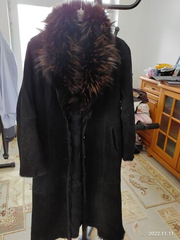 съемный меховой воротник на пальто: Плащ, XL (EU 42)