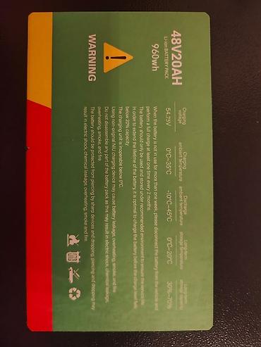 akumulyator: - Li-ion battery charger (model: 54.75V3A) - Litium batareyalar üçün — 3