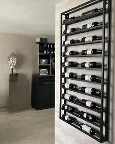 lily bor: POLICE ZA VINO METALNE PLASTIFICIRANE XS43 | Izrada nameštaja po meri — 1