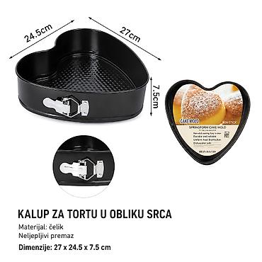 KMT Kalup za tortu u obliku srca 2406167 Kalup sa odvojivim obodom u